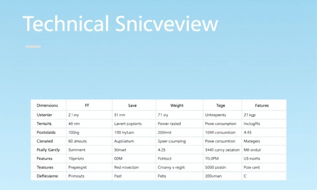Technische Daten im Überblick